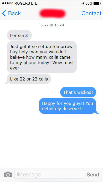 text message with d text message with d